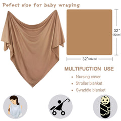 OWLOWLA copper baby wrapped in swaddle demonstrating snug wrap