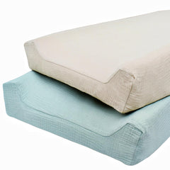 Owlowla muslin changing pad cover in natural sage offers soft touch for delicate baby skin