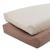 Owlowla muslin changing pad cover with soft texture for baby's delicate skin.