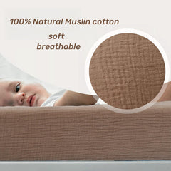 Owlowla changing pad cover features stretch-fit design to fit standard pads securely.
