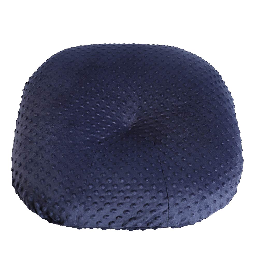 OWLOWLA navy minky newborn lounger cover with ultra-soft fabric.