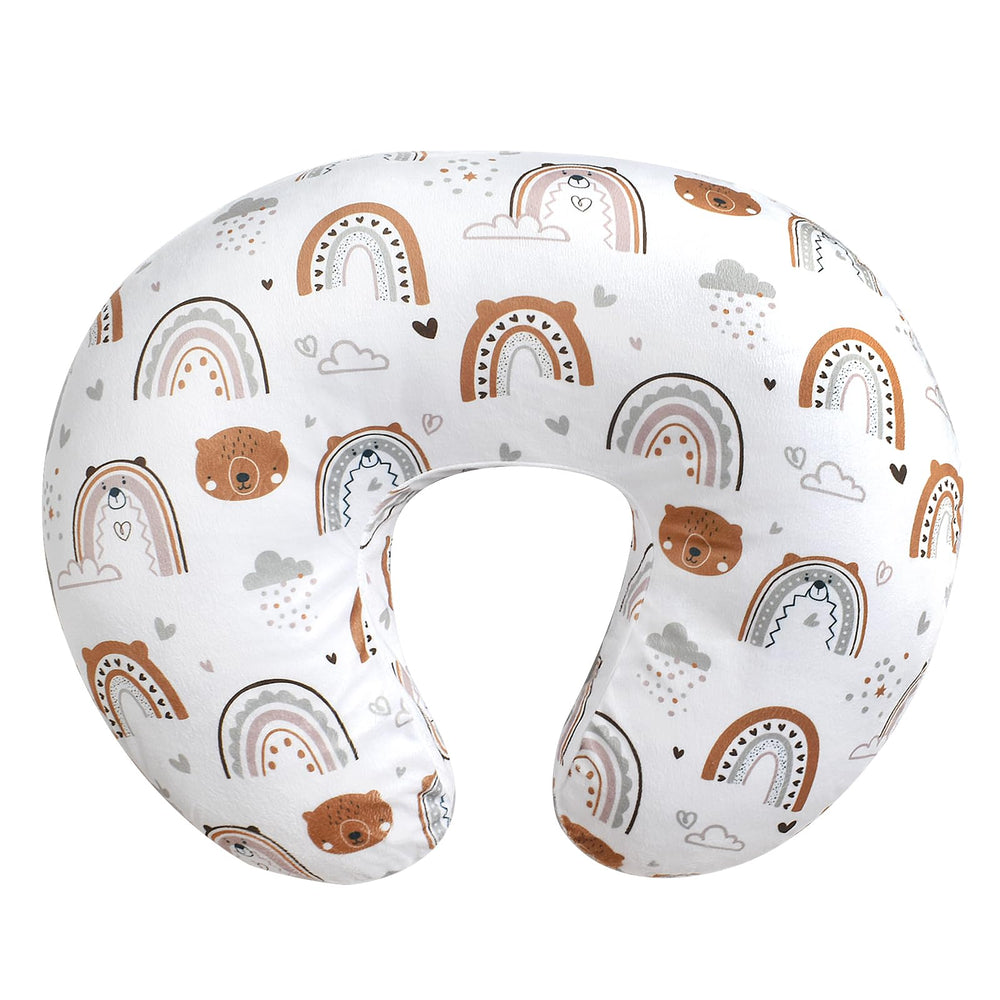 OWLOWLA nursing pillow cover with dots on ultra-soft minky fabric enhances baby's touch.
