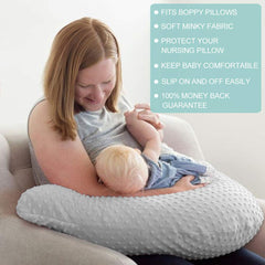 Owlowla nursing pillow cover with hidden zipper protection for baby's skin safety