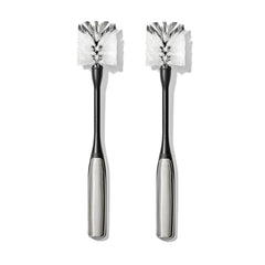 OXO Steel Bottle Brush with replaceable head demonstrates long-lasting cleaning performance.