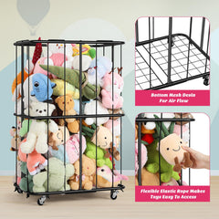 OYEAL robust metal toy rack ensures durable storage for busy playrooms