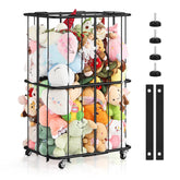 OYEAL stuffed animal zoo storage tower side view keeps plush toys organized
