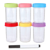 OYSIR 8oz glass baby container with lid, ideal for prep and storage.
