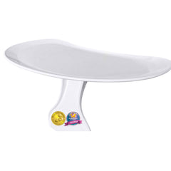 Pail Buddies tray attached to Bumbo seat offers a secure feeding surface for babies.