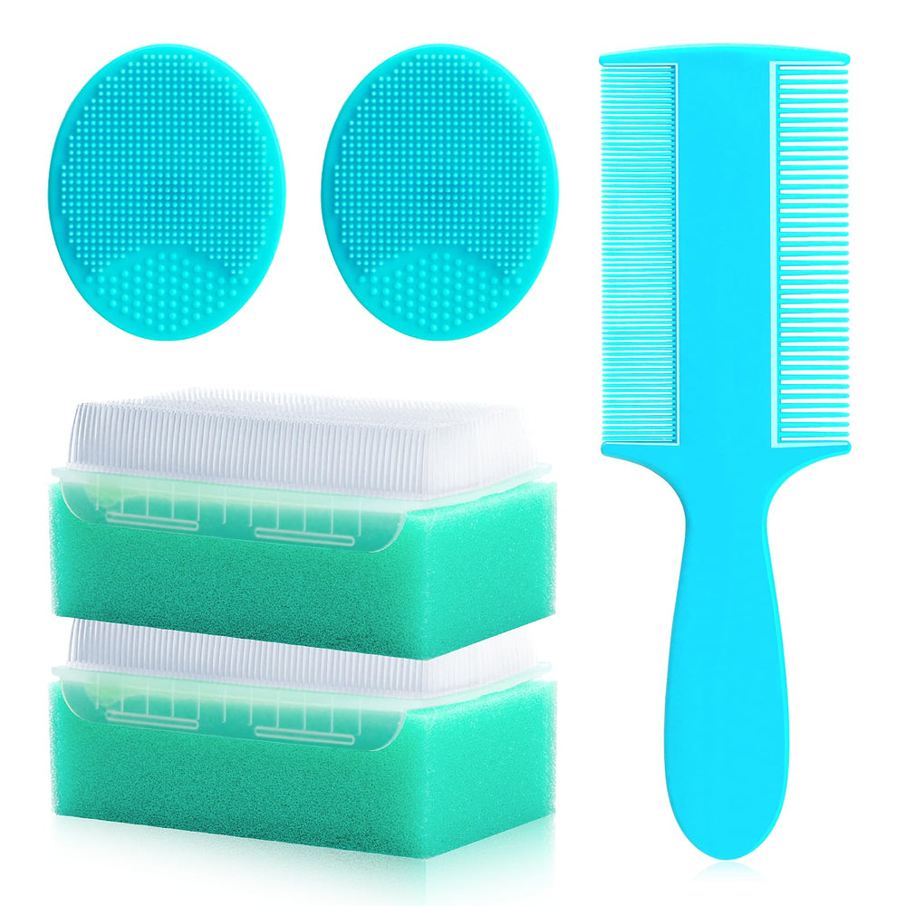 PAKENYESHA cradle-cap brush set with soft bristles for gentle scalp care.
