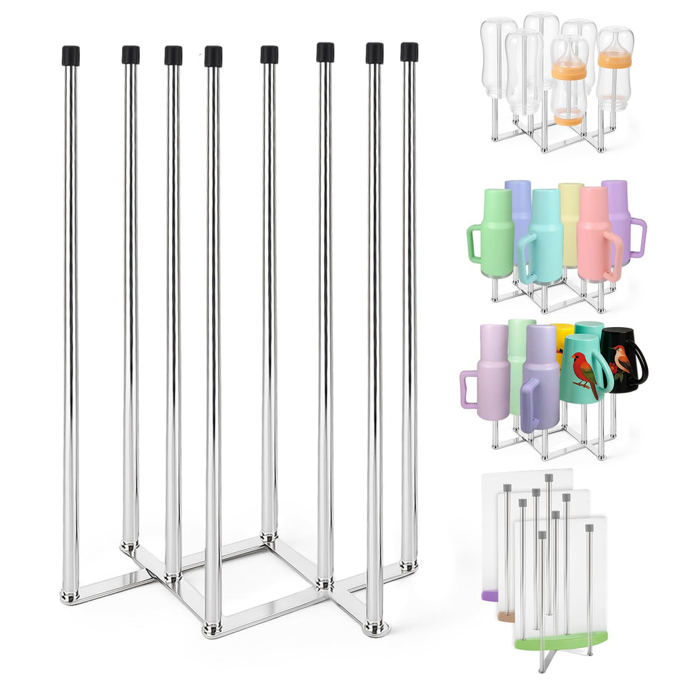 Palksky foldable bottle drying rack collapsed for compact kitchen storage.