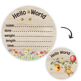 PAMBO Baby Bear 6-inch sign front view, ideal for newborn announcements and nursery decor.