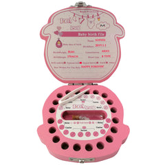 PAMBO Tooth Fairy Keepsake Box writing-area invites details like name and birth data