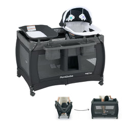 Pamo Babe One-Step Setup playard folding for fast, effortless setup and storage