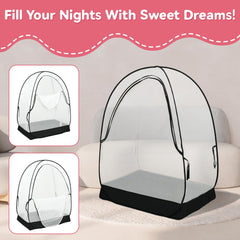Pamo Babe Pack and Play Tent dimensions featured as 38 x 26 x 49 inches