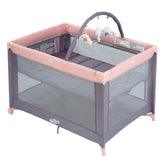 Pamo Babe Pack and Play bassinet folding design for easy travel and storage.