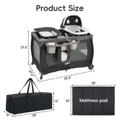 Pamo Babe Playard portable carry bag demonstrates easy transport