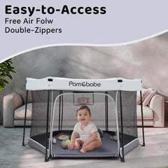 Pamo Babe hexagonal frame ensures sturdy setup for stability.