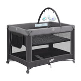 Pamo Babe portable playpen folding crib for easy travel and compact storage.