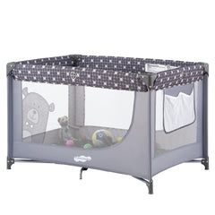 Pamo Babe portable crib playpen: easy assembly for quick setup and travel readiness.