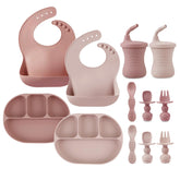 PandaEar 12-piece feeding set for growing eaters at home.