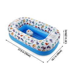 PandaEar dinosaur bathtub folded compact for travel and storage.