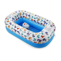PandaEar dinosaur bathtub with non-slip bottom keeps baby secure.