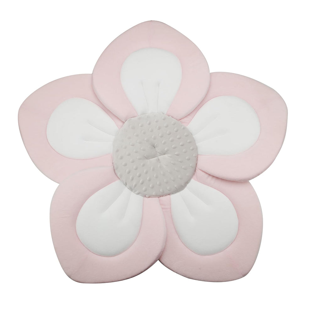 PandaEar baby bath pad with soft petals provides cradle-like sink bath support.