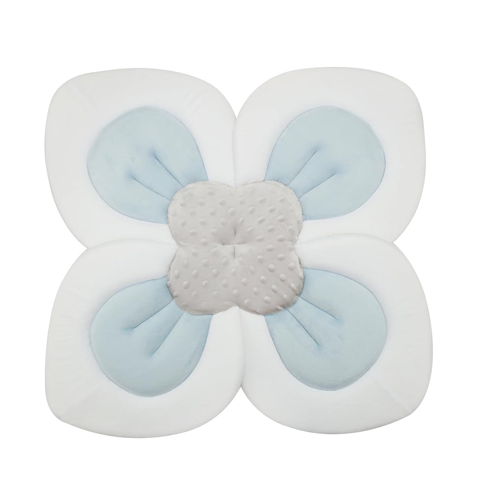 PandaEar Baby Bath Pad with soft petals provides gentle cradle support for newborns during sink baths.