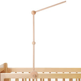 PandaEar baby crib mobile arm in beech wood for durable, non-toxic nursery décor.