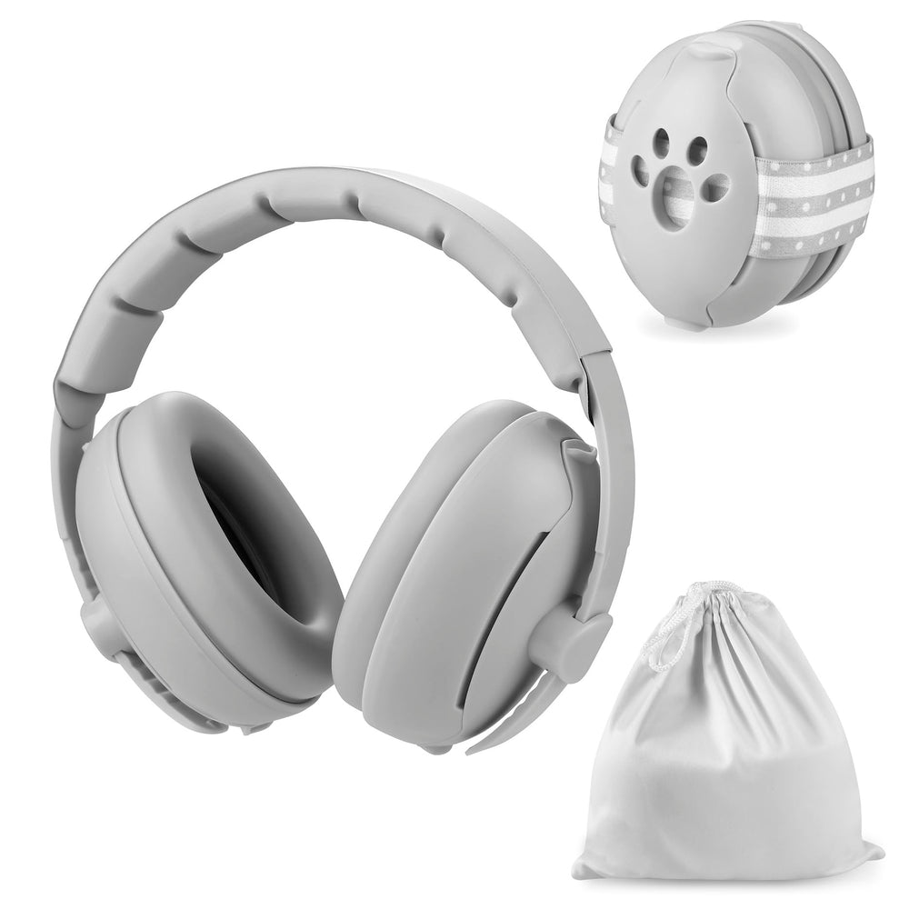 PandaEar Baby Ear Muffs folded for travel convenience.