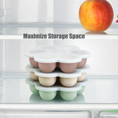 PandaEar freezer tray lid with clips securing contents