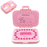 PandaEar baby teeth keepsake box front view, rainbow design ideal for organized memories