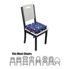 PandaEar booster seat with safety belts secures to chair for safer, confident dining.