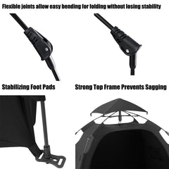 PandaEar bottomless design allows easy mattress access while keeping child enclosed.