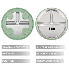 PandaEar divided plate keeps foods separate for picky eaters.