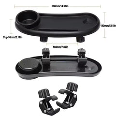 PandaEar snack tray with cup holder keeps drinks secure during walks.