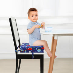 PandaEar toddler booster seat at dining table providing stable, comfortable support during meals.