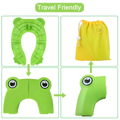 PandaEar froggy design seat cover engages toddlers during potty time.