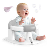 PANUSU baby bath seat with triple suction cups for secure tub grip during bath time.