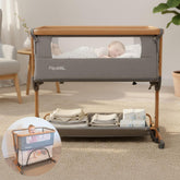 Papablic 4-in-1 bassinet beside-bedside setup with easy nighttime feeding
