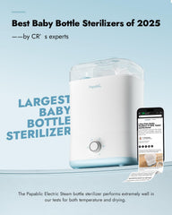 Papablic Sterilizer Pro top view with contents demonstrates quick 36-minute cycle.