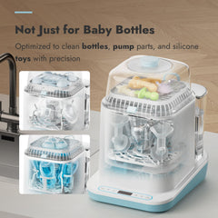 Papablic Bottle Washer Pro sterilize and dry cycle for quick routines