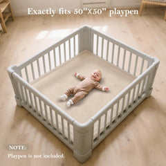 Water-repellent fabric on PapaMama play mat for easy cleaning