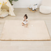 PaPaMat 1.3-inch thick baby play mat beige cushions tummy time sessions