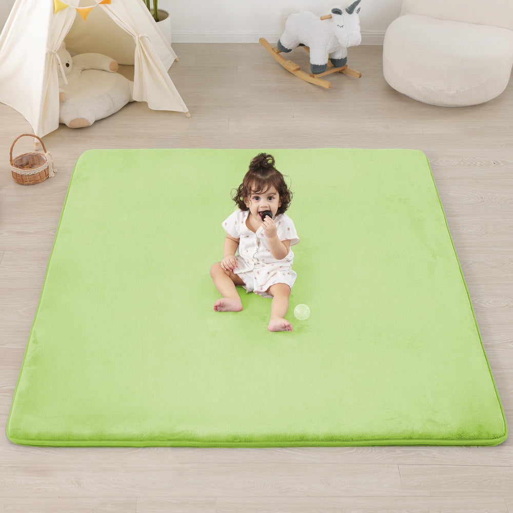 PaPaMat 1-3-inch thick play mat 50x50 for comfy tummy time and crawling
