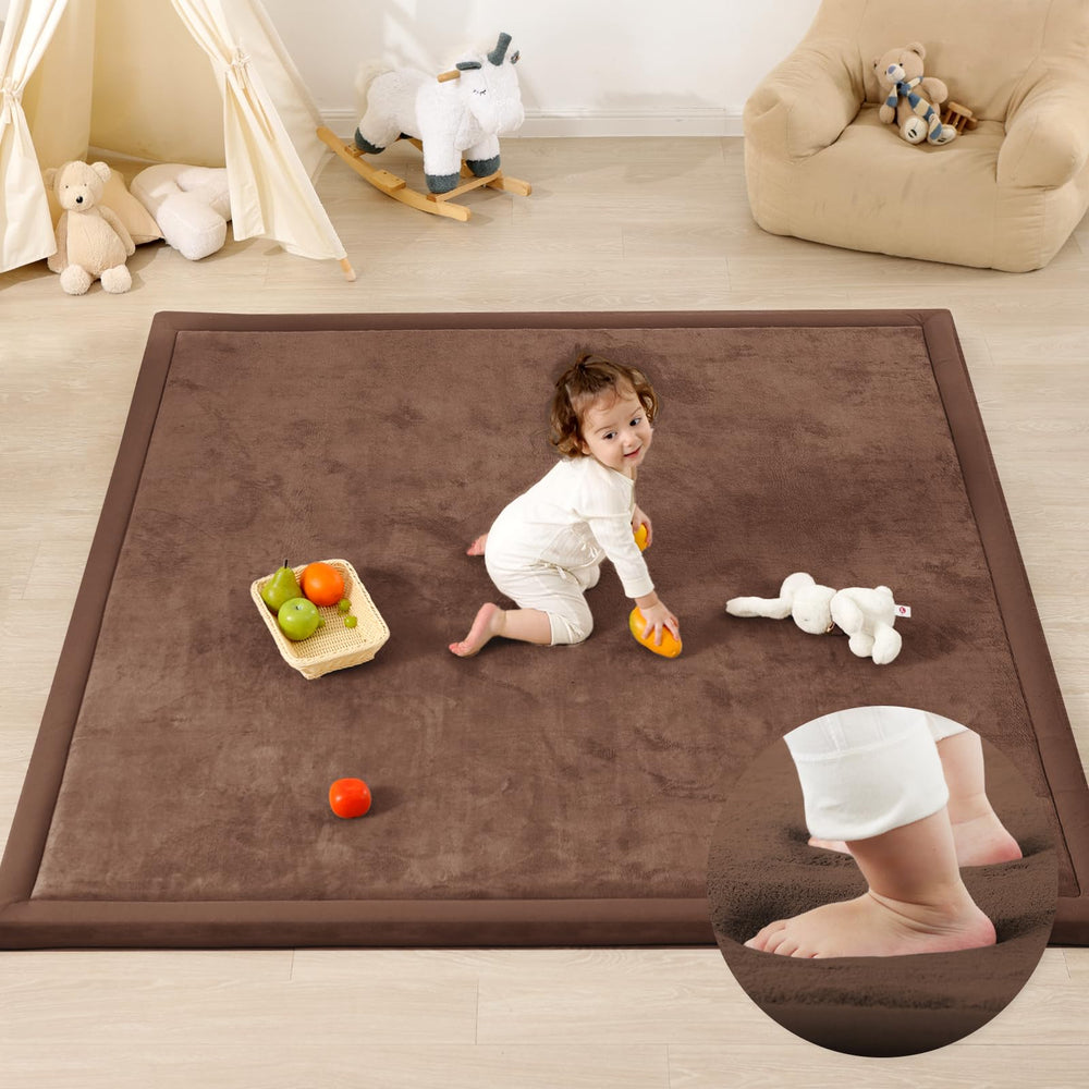 PaPaMat 1.3-inch thick play mat with thick cushioning for safe tummy time