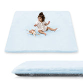 PaPaMat 1.5-inch thick baby play mat on floor ready for tummy time and growth.