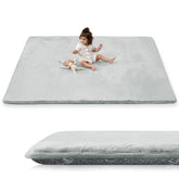 PaPaMat 1.5-inch thick baby play mat showing thick cushioning for safe baby play