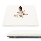 PaPaMat 1.5-inch thick cream play mat close-up showing plush cushioning for tummy time and crawls