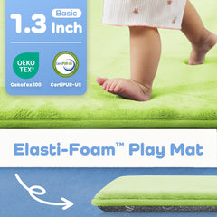 PaPaMat anti-slip backing floor mat keeps baby safe on wood or tile